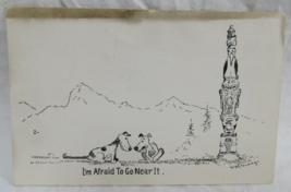 1948 Comic Postcard Wm Standing Native American Artist Im Afraid To Go N... - $2.96