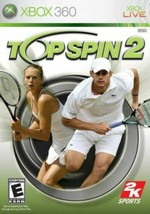 XBOX 360 Top Spin 2 Video Game Multiplayer Online Tennis Court Challenge Action - £3.44 GBP