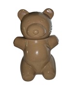 Vintage Ceramic Bear Cookie Jar – Brown Glazed Pottery – Retro Kitchen D... - $46.74