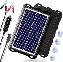 POWOXI Solar Battery Charger 12 Volt 10W Solar Panel Kit for Car, Boat, RV, Trai - £52.17 GBP