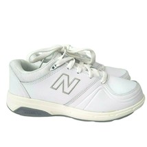 New Balance Womens WW813 White Leather Low Top Lace Up Shoes Sneakers 6.5 Wide - £16.30 GBP