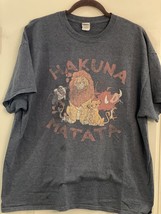 Vintage 90s Lion King Hakuna Matata T Shirt Disney Timon &amp; Pumbaa Large/XL USA - £30.94 GBP