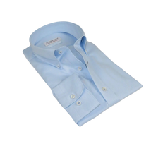 Mens 100% Italian Cotton Shirt Non Iron SORRENTO Button Down Oxford 4530 Blue image 3