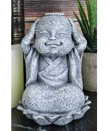 Ebros Zen Meditating Japanese Bosatsu Jizo Monk On Lotus Throne Statue 4... - €16,47 EUR