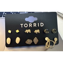 Torrid 6 pack stone stud elephant earring set new - $278.19 MXN