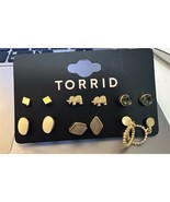 Torrid 6 pack stone stud elephant earring set new - $278.37 MXN