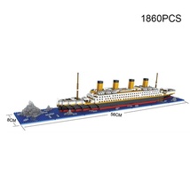 Tiitanic Model City Cruise Ship Micro Building Blocks DIY Movie 3D Mini A - £29.49 GBP
