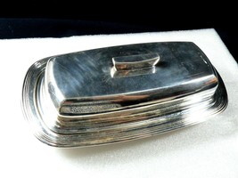 VTG Silver Plate Butter Dish FB Rogers Co with glass liner 1996 Holidays - £50.48 GBP