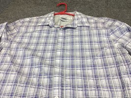 Calvin Klein Dress Shirt Mens Medium Button Up Infinite Cool non iron Check - $12.86