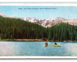 Boat on Echo Lake Denver Mountain Parks Colorado CO Linen Postcard E19 - $2.92