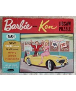 Vtg 1963 Barbie &amp; Ken Jigsaw Puzzle Car Malt Shop Whitman Mattel 1 Pc Msg - £11.79 GBP