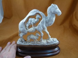 (cam-4) Camel + babies of shed ANTLER figurine Bali detailed carving dro... - $153.57