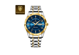 Luxury Men Quartz Watch Waterproof Date Week Luminous Wristwatch Stainless Steel - £33.96 GBP