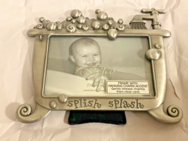 Fetco Splish Splash Photo Picture Frame Pewter Bubble Bath Infant Baby 5... - £10.72 GBP