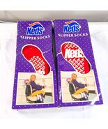 Vintage New Keds Slipper Socks set 2 pairs girls one size red gripper ki... - $12.00