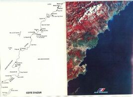 Air France Menu Paris New York Space View Cote D'Azur Cover 1977 Boeing ... - $13.86
