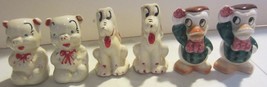 Vintage Walt Disney Salt and Pepper shakers - porky - Pluto - Donald  - £42.77 GBP