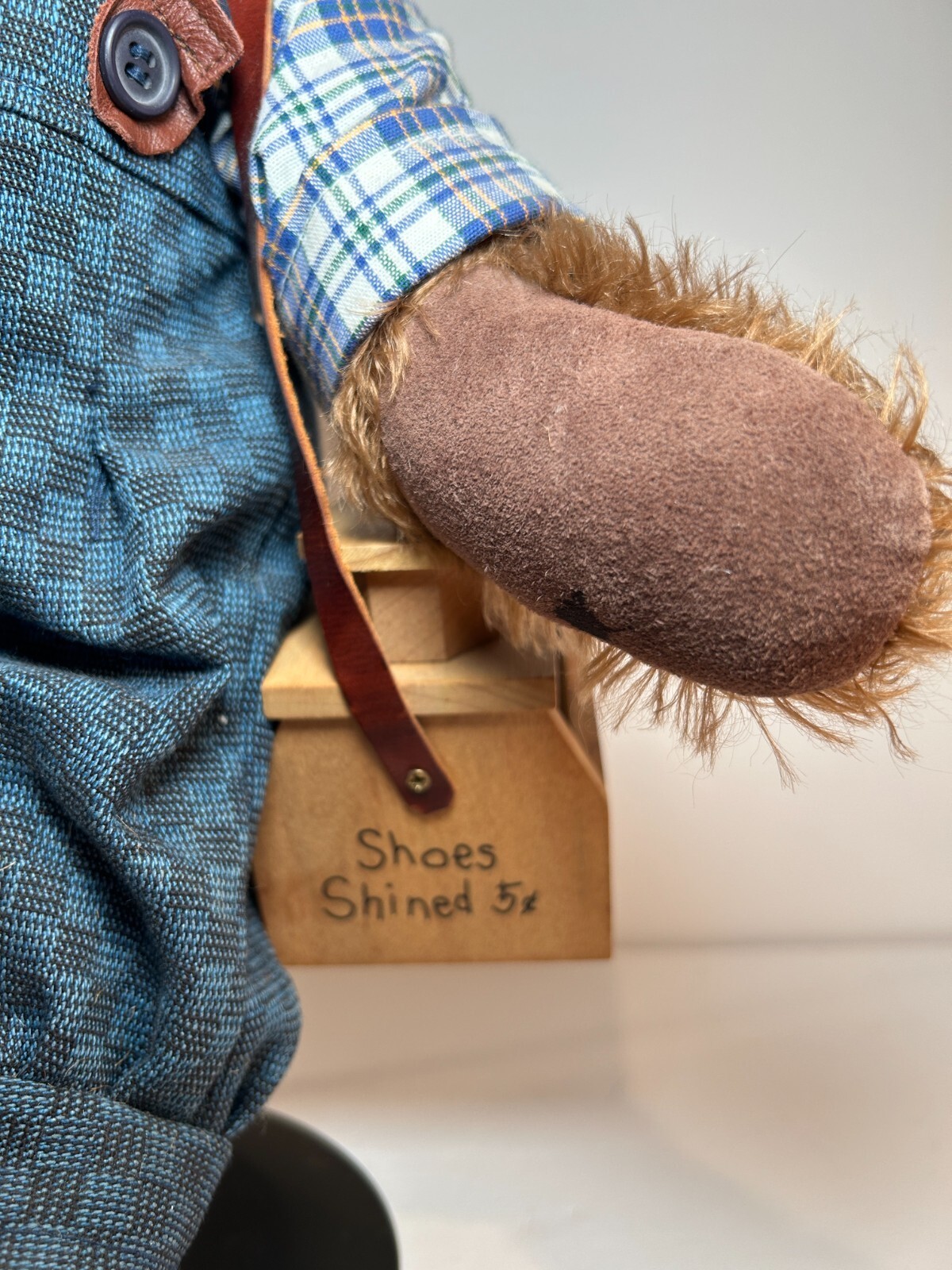 Franklin Mint Coca-Cola Mohair Bear Sammy w/ Hat & Shine Box โ Rare Item image 3