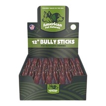 American Pet Naturals Dog Grain Free Bully Sticks 12 Inch 35 Count Display - £185.68 GBP