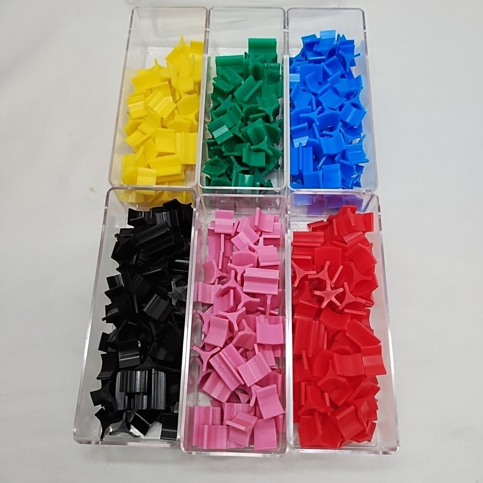 Set Of (6) Risk Player Pieces Red Blue Black Red Pink Green Yellow - $8.73