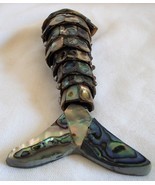 Vintage Articulated Abalone MOP Fish Bottle Opener 7&quot; New Puerto Penasco... - $200.00