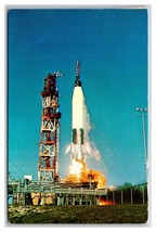 Mercury Atlas Rocket Cape Canaveral Florida FL  Chrome Postcard W6 - £3.92 GBP