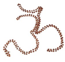 Rudraksha Mala 5 Mukhi reiner Silberdraht 109 Perlen für gute Gesundheit... - $156.52