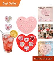 Elegant 6-Hole Heart-Shaped Silicone Ice Tray - Perfect for Cocktails &amp; ... - $29.65