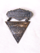 1895 ANTIQUE KNIGHT TEMPLAR MASONIC MEDAL BADGE 26TH TRIENNIAL BOSTON CO... - $49.49