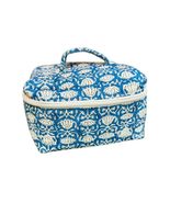 Large Cotton Quilted Block Printed Makeup Bag | Handmade Pouch Bag | Toi... - $386.67 MXN