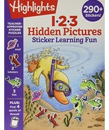 123 Hidden Pictures Sticker Learning Fun (Highlights Hidden Pictures Sti... - $148.44 MXN