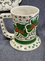 Vintage 1995 Budweiser Bud St. Patrick&#39;s Day Tip O&#39; The Hat Stein Mug - £11.80 GBP