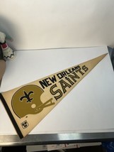 New Orleans Saints Vintage 1970&#39;s 1 Bar Helmet  Logo Fullsize NFL Pennant RARE! - £27.97 GBP