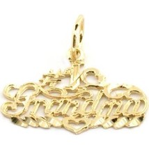 14K Yellow Gold #1 Grandma Charm &amp; Cable Chain 18&quot; - £95.41 GBP