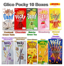 10 x Glico Pocky Biscuit Stick Coated with Every Flavor Delicious Japanese Snack - £24.36 GBP+