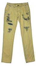 True Religion Jordan Yellow Pants Size 24 Yellow Boyfriend Fit Chino Distressed - £10.47 GBP