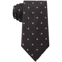 Calvin Klein Black Glimmer Square Neat Silk Slim Tie - $24.99