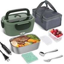 Electric Lunch Box Food Heater, 2 In 1 Portable Heated Lunch Box For Car... - $43.99