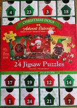  Dogs Advent Calendar with 24 Christmas Jigsaw Puzzles Eurographics - $24.70