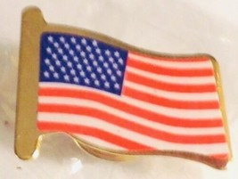 Lapel Patriotic Pin Waving USA Flag Red White Blue - £3.56 GBP