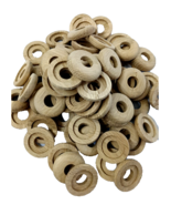 radiator pipe covers OAK prefinish raw pipe collars wooden high profile x 2 - $4.57
