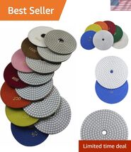 7 Step 7" Wet Diamond Polishing Pads Abrasive Set, Great For Granite Tra... - $136.39