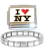 Starter Bracelet and I Love New York Italian Charm - 90s Vintage Jewelry... - $10.77