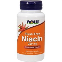 NEW NOW FOODS Niacin Flush Free Vitamin B-3 Supplement 90 Capsules 90 CT - £11.30 GBP