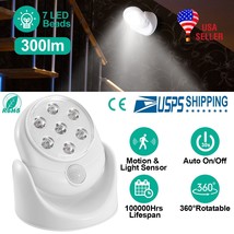360 Rotate Led Motion Light Activated Sensor Indoor Cordless Stairs Wall... - £24.37 GBP