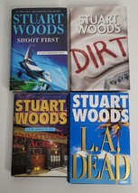 4 STUART WOODS Hardcover Novels Books Lot Dirt LA Dead Shoot First Unnatural Act - £11.76 GBP