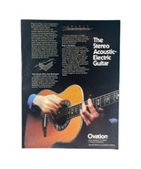 Ovation Vintage 70s Print Advertisement Stereo Acoustic Electric Guitar ... - $18.67