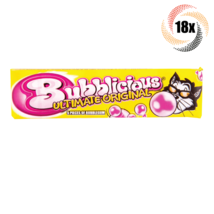 Full Box 18x Packs Bubblicious Ultimate Original Bubble Gum | 5 Pieces Per Pack - $27.07