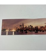 Chicago&#39;s Skyline Lights Of The City Panoramic Views Photo Postcard - £11.81 GBP