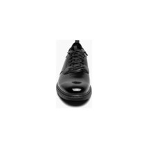 25715-004 Stacy Adams Spyre Plain Toe Elastic Lace Up Shoes Black Patent image 7